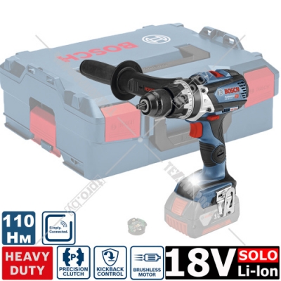 Дрель-шуруповерт ударная аккумуляторная GSB 18V-110 C Professional BOSCH (06019G030A)