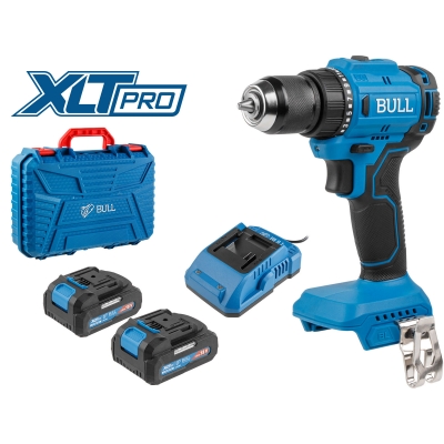 Аккум. дрель-шуруповерт BULL SR 1803 в чем. XLTpro БЕСЩЕТ., 2x2 А*ч, 18 В, 45 Н*м, БЗП 10 мм