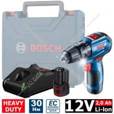 Дрель-шуруповерт ударная аккумуляторная GSB 12V-30 Professional BOSCH (06019G9100)
