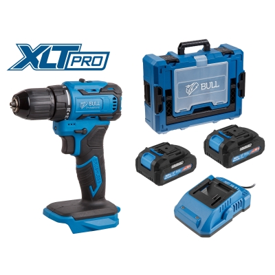 Аккум. дрель-шуруповерт BULL SR 1804 Xcase XLTpro БЕСЩЕТ., Импульс., 18 В, 45 Н*м, 2х2 А*ч, з/у 2 А