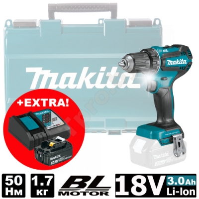 Дрель-шуруповерт аккумуляторная DDF485RF (DDF 485 RF) MAKITA