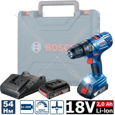 Дрель-шуруповерт ударная аккумуляторная GSB 180-LI Professional BOSCH (06019F8307)