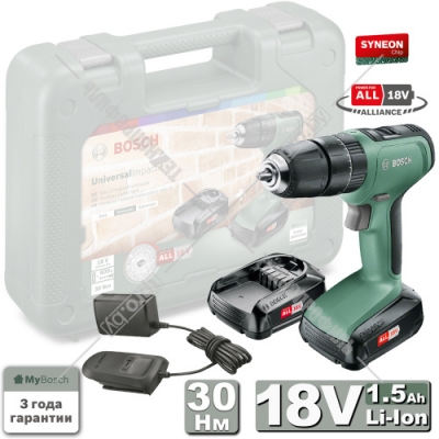 Дрель-шуруповерт ударная аккумуляторная UniversalImpact 18 BOSCH (06039C8101)