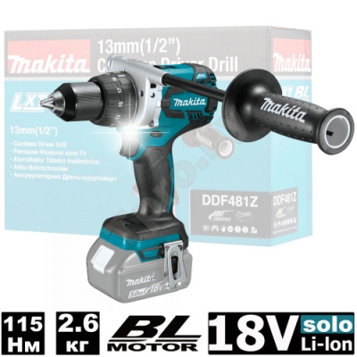 Дрель-шуруповерт аккумуляторная DDF481Z (DDF 481 Z) MAKITA