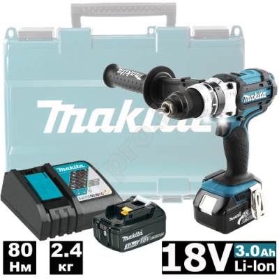 Дрель-шуруповерт аккумуляторная DDF451RFE (DDF 451 RFE) MAKITA