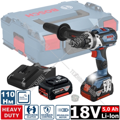 Дрель-шуруповерт аккумуляторная GSR 18V-110 C Professional BOSCH (06019G010C)