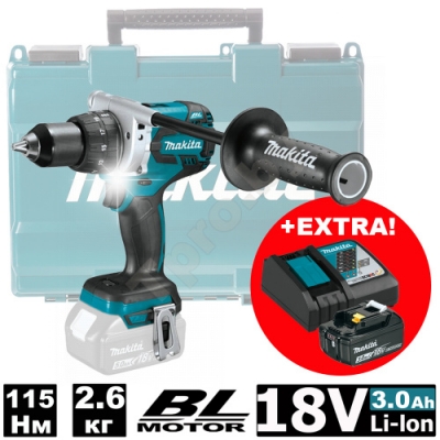 Дрель-шуруповерт аккумуляторная DDF481RF (DDF 481 RF) MAKITA