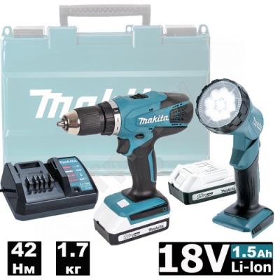 Дрель-шуруповерт аккумуляторная DF457DWLE (DF 457 DWLE) MAKITA