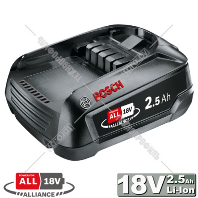 Аккумулятор PBA 18 V 2.5 Ач (-1-) BOSCH (1600A005B0)