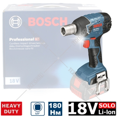 Гайковерт аккумуляторный GDS 18 V-LI Professional BOSCH (06019A1S0C)