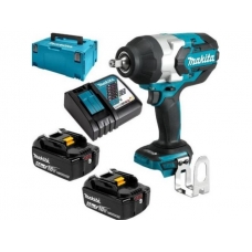 Аккум. ударный гайковерт MAKITA DTW1002RTJ в кейсе (18.0 В, 5.0 А/ч Li-Ion, посадочн. квадрат 1/2 ", 1050 Нм, вес 3.1 кг)