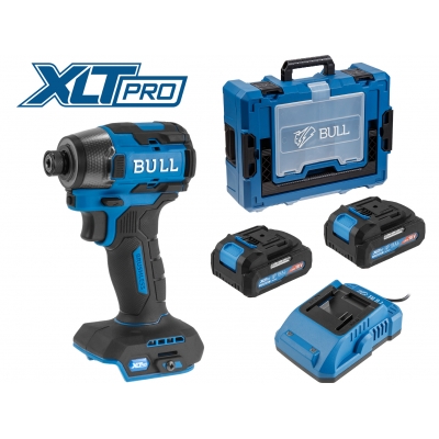 Аккум. ударный гайковерт/винтоверт BULL CID 2218 Xcase, XLTpro, SET, БЕСЩЕТ., 18 В, 220 Н*м, 2х4 А*ч