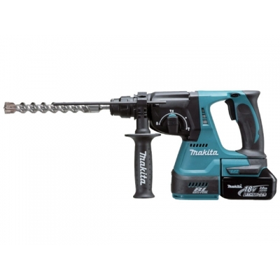 Аккум. перфоратор MAKITA DHR 242 RFE в чем. (18.0 В, 2 акк., 3.0 А/ч Li-Ion, 2.4 Дж, вес 3.3 кг,)