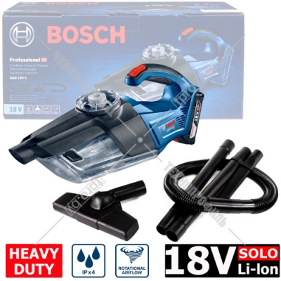 Пылесос аккумуляторный GAS 18V-1 Professional BOSCH (06019C6200)