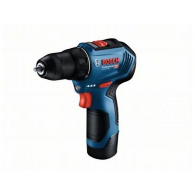 Аккум. дрель-шуруповерт BOSCH GSR 12V-30 в кейсе (12.0 В, 2 акк., 2.0 А/ч Li-Ion, 2 скор., 30 Нм, шурупы до 8 мм,)