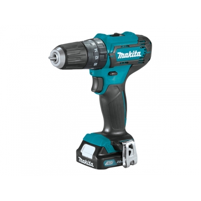 Аккум. ударная дрель-шуруповерт MAKITA HP 333 DWME в чем. (12.0 В, 2 акк., 4.0 А/ч Li-Ion, 2 скор., 30 Нм, шурупы до 8 мм, сверление в металле до 10 м