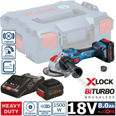 Угловая шлифмашина аккумуляторная GWX 18V-15 SC Professional BOSCH (06019H6501)