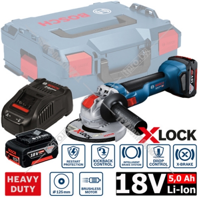 Угловая шлифмашина аккумуляторная GWX 18V-10 Professional BOSCH (06017B0102)