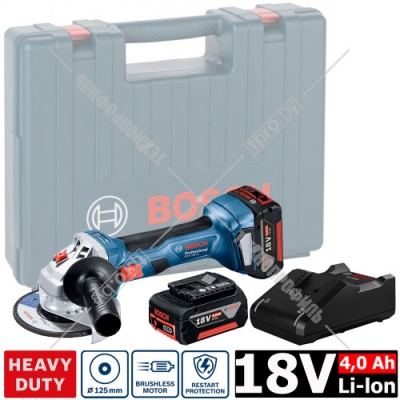 Угловая шлифмашина аккумуляторная GWS 180-LI Professional BOSCH (06019H9021)