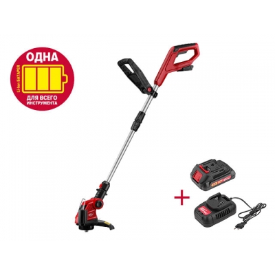 Триммер аккум. WORTEX TB 2518 с акб и зу ALL1 (18 В, телескоп.ручка, рег.угол 0-60°, полуавт.голова, 1,6мм*6м, с АКБ И ЗУ)