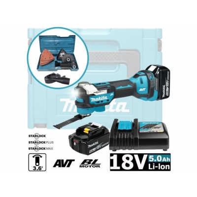 Аккум. многофункциональный инструмент (реноватор) MAKITA DTM 52 RTJX1 MAKPAC (18.0 В, 2 акк., 5.0 А/ч, Li-Ion, 20000 об/мин)