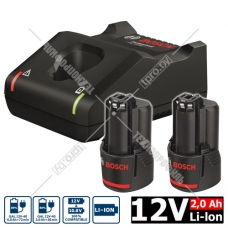 Набор аккумуляторов GBA 12V 2.0 Ah (-2-) + зарядное GAL 12V-40 BOSCH (1600A019R8)