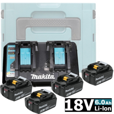 Аккумулятор BL1860B 6.0 Ah (-4-) + зарядное DC18RD MAKITA (198094-8)