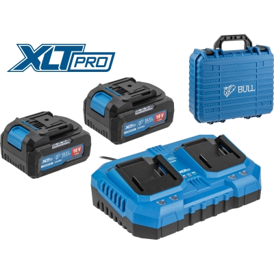 Набор аккумулятор 2х4 А*ч и зарядное устройство 2х4 А BULL XLTpro в чем. SET