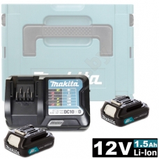 Набор аккумуляторов BL1016B 1.5 Ah (-2-) + зарядное DC10WD MAKITA (197644-6)