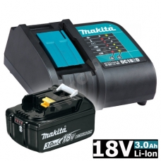 Набор аккумуляторов BL1830B 3.0 Ah (-1-) + зарядное DC18SD MAKITA (191A23-6)