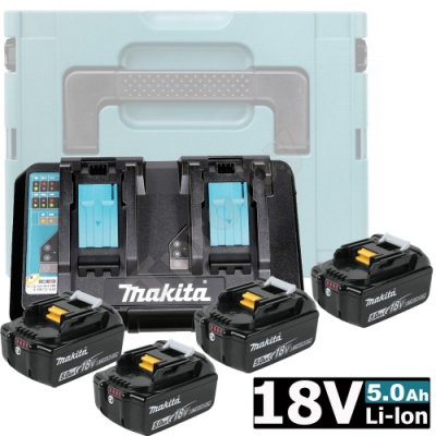 Аккумулятор BL1850B 5.0 Ah (-4-) + зарядное DC18RD MAKITA (199591-7)