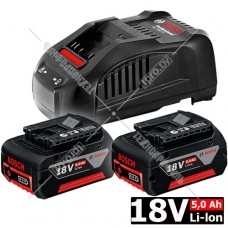 Аккумулятор GBA 18V 5,0 Ah Professional (-2-) + зарядное GAL 1880 CV BOSCH (1600A00B8J)