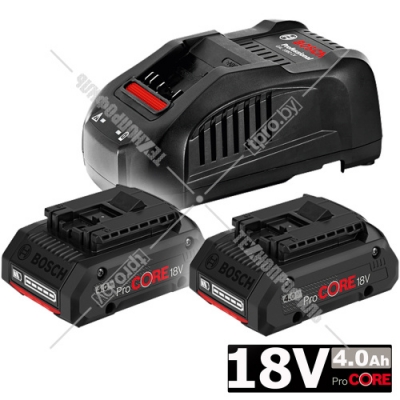 Аккумулятор ProCORE18V 4.0 Ah (-2-) + зарядное GAL 1880 CV BOSCH (1600A016GF)