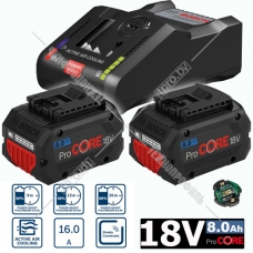 Аккумулятор ProCORE18V 8.0 Ah (-2-) + зарядное GAL 18V-160 C BOSCH (1600A016GP)