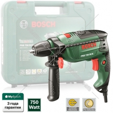 Дрель ударная PSB 750 RCE BOSCH (0603128520)