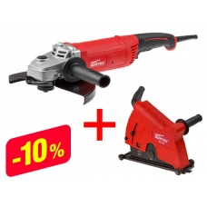 Двуручная углошлифмашина WORTEX AG 2326 в кор.+АКЦИЯ комлпект DS23000018 (скидка на комплект 10% +DS23000018 Кожух вытяжной для УШМ DS 230 W