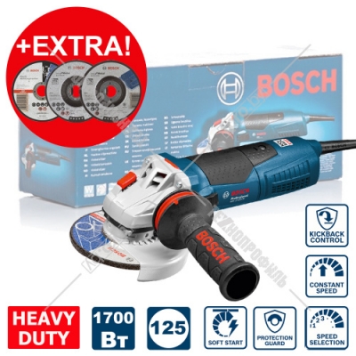 Угловая шлифмашина GWS 17-125 CIE Professional BOSCH (060179H002)