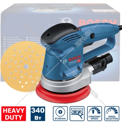 Эксцентриковая шлифмашина GEX 34-150 Professional BOSCH (0601372800)