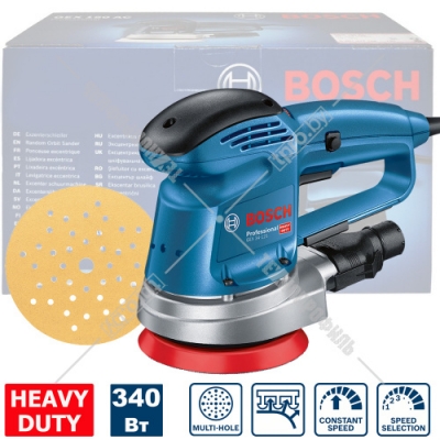 Эксцентриковая шлифмашина GEX 34-125 Professional BOSCH (0601372300)