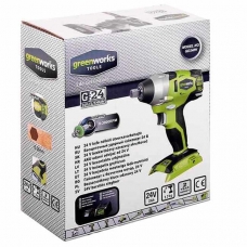 Гайковерт-шуруповерт ударный аккумуляторный Greenworks GD24IW, 24V, без АКБ и ЗУ