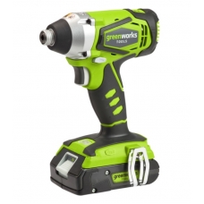 Гайковерт-шуруповерт ударный аккумуляторный Greenworks G24ID, 24V, с 1хАКБ 2 А.ч. и ЗУ