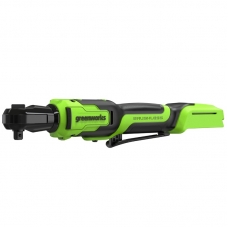 Гайковерт-трещотка Greenworks GD24RWK2 24V (80Нм) редуктор 70 мм, аккумуляторный, с АКБ 2 А/ч и ЗУ (в сумке)