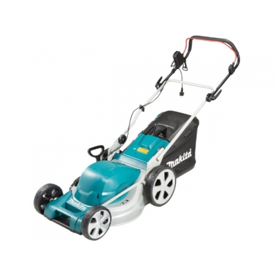 Газонокосилка электрическая MAKITA ELM 4620 (1800 Вт, шир. 460 мм, выс. 20-75 мм, стальн. корпус, мульчир. опц., травосборник 60 л)
