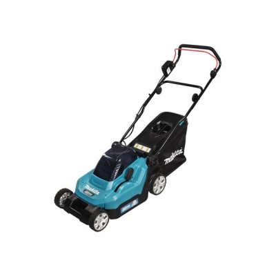 Газонокосилка аккумуляторная MAKITA DLM 382 PM2 (18.0 В, 2 акк., 4.0 А/ч, Li-Ion, шир. 380 мм, выс. 25-75 мм, пластм. корпус, травосборник 40)