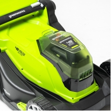 Газонокосилка Greenworks G24X2LM41K2X 2×24V (41 см) аккумуляторная, с 2×АКБ 4 А/ч и двойным ЗУ