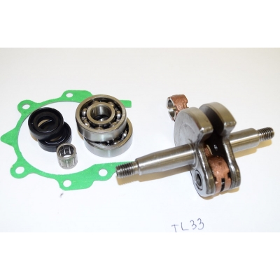 Коленвал в сборе с подшипниками и сальниками бензокоса объёмом 0,9кВт