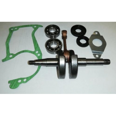 Коленвал в сборе на китайскую бензопилу 4500/5200 с подшипниками и сальниками