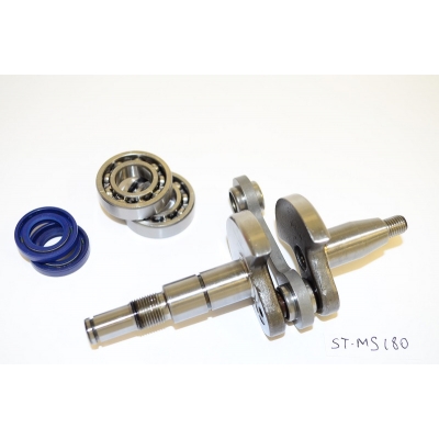 Коленвал в сборе на бензопилу Stihl MS-180 с подшипниками и сальниками