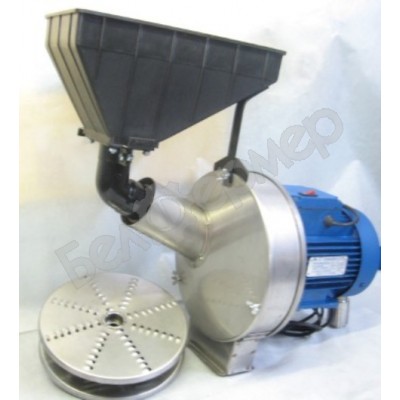 Кормоизмельчитель ЭЛИКОР-1 исполнение № 8 (фрукты и овощи, зерно, початки кукурузы), полностью нержавейка, 1,7 кВт