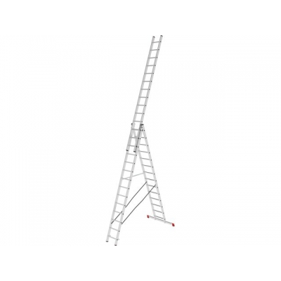 Лестница алюм. 3-х секц. 356/949/376см 3х14 ступ., 21,5кг PRO STARTUL (ST9942-14)